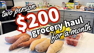 Two Person $200 Grocery Haul for a  MONTH | How I Eat Healthy for CHEAP!💵 Vlogmas Day 4