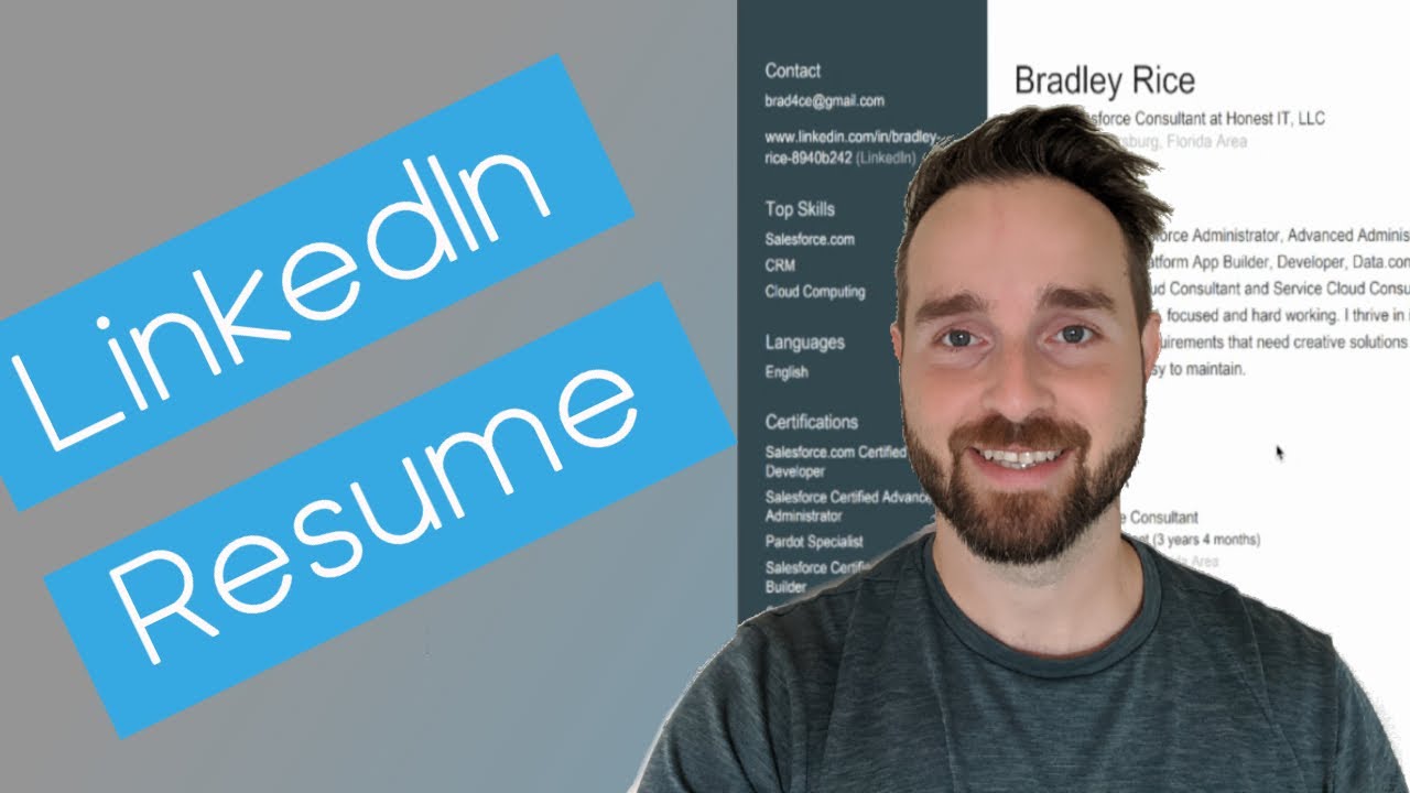 Create A Resume In Seconds From Your LinkedIn Profile - YouTube