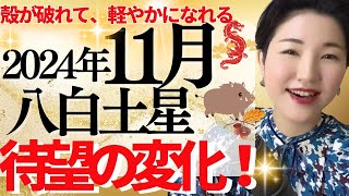 【占い】2024年11月八白土星さん運勢「待望の変化！考えるよりも即行動が福を呼ぶ1ヶ月✨」全体・前半・中盤・後半・3つの開運アクション