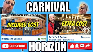 Carnival Horizon Food Options | Included and Paid Restaurants