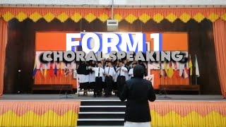 | LUSTRE NUR CAHAYA PROGRAMME | CHORAL SPEAKING COMPETITION BETWEEN FORMS (FORM 1)