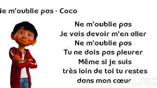 Ne m'oublie pas - Coco (Lyrics)