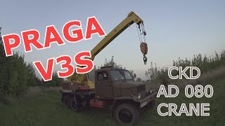 Praga V3S AD080 crane - maszyna z czasów PRL