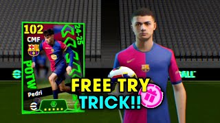 Trick To Get 102 Rated Pedri From Potw In eFootball 2025 Mobile | Potw Pedri efootball