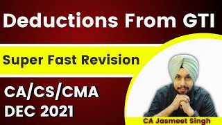 Deductions From GTI | Income Tax Revision | Dec 2021  | CA Inter | CS Exec | CMA Inter