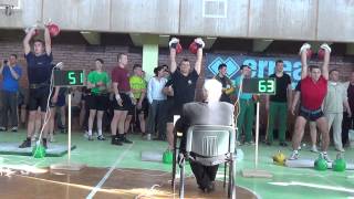 Jerk Relay 2x32kg at Lithuanian Championship 2014