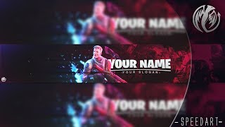 free fortnite banner template speeda - fortnite yt banner