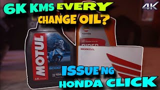 MALING PANINIWALA SA EVERY 1500 KMS  ODO CHANGE OIL SA HONDA CLICK - GUIDE SA CHANGE OIL SCHEDULE 💯