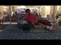 orlando international airport 🔴 sculpture wax figure sleeping tourist the traveler by duane hanson