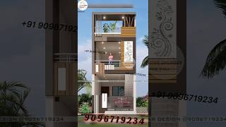 15 Feet Front Elevation Design 🏠 Double Floor Elevation Design #3delevations #homedesign #trending