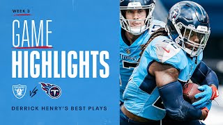 Derrick Henry's Best Plays in 143-Yard Game | Game Highlights