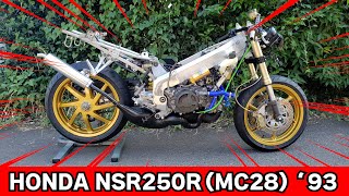 【完全版】②車体編｜93年式 NSR250（MC28）超難関レストア ～ いきなり倒立フロントフォークへコンバート！難解な電装系のエレクトリカルパレードが始まるよ～