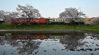 小湊鐵道キハ４０系下り２３Ａ飯給到着～出発(2023.4.1)