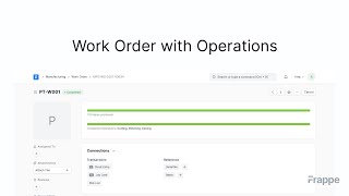 Work Order with Operations | ERPNext