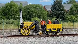 Stephenson’s Rocket Replica having Steam Tests at Locomotion