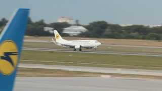 Ukraine International 737-500 Landing at Kiev Boryspil Airport (KBP) - Аэропорт Киев Борисполь