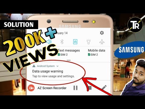 Cómo eliminar la advertencia de uso de datos de Samsung en hindi