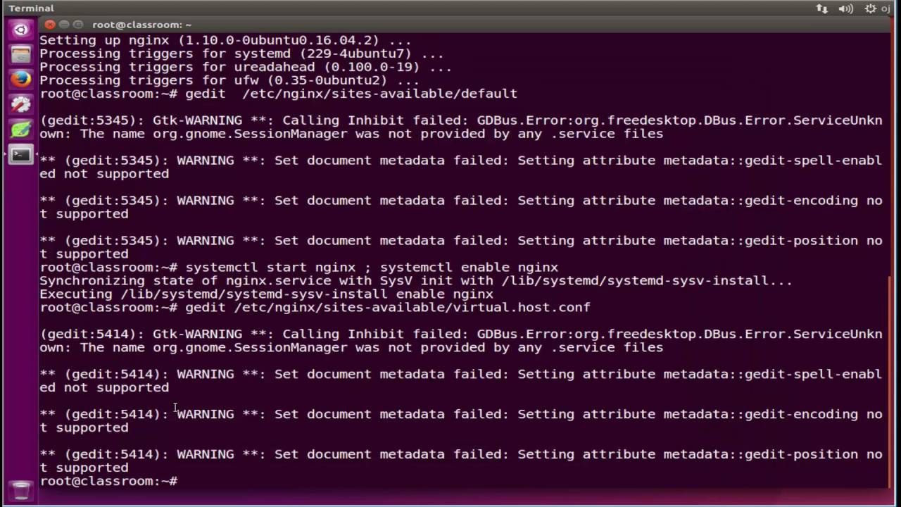 Virtual hosts nginx. Ubuntu hosts. Root support