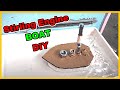 Lamina Flow Free Piston Stirling engine BOAT - DIY/ homemade Hot Air Engine