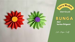 How to Make Easy Paper Flowers | Cara Membuat Bunga dari Kertas Origami | Origami Bunga # 19