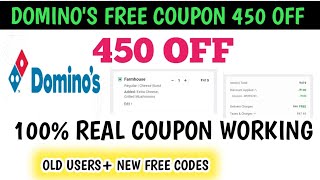 domino's free coupon 450 off || dominos coupon code today