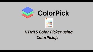 HTML5 Color Picker using ColorPick.js
