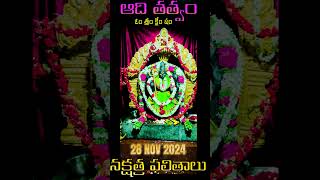 ఆది తత్వం || రోజువారీ నక్షత్ర ఫలితాలు || 28 NOVEMBER 2024 #astrology #stotralu #astrologypredictions