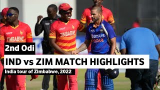 India vs Zimbabwe 2nd Odi Highlights 2022 | Ind vs Zim 2nd Odi Highlights 2022 | Cricket 22