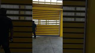 Automatic aluminum spiral high speed rolling up doors made in yellow color