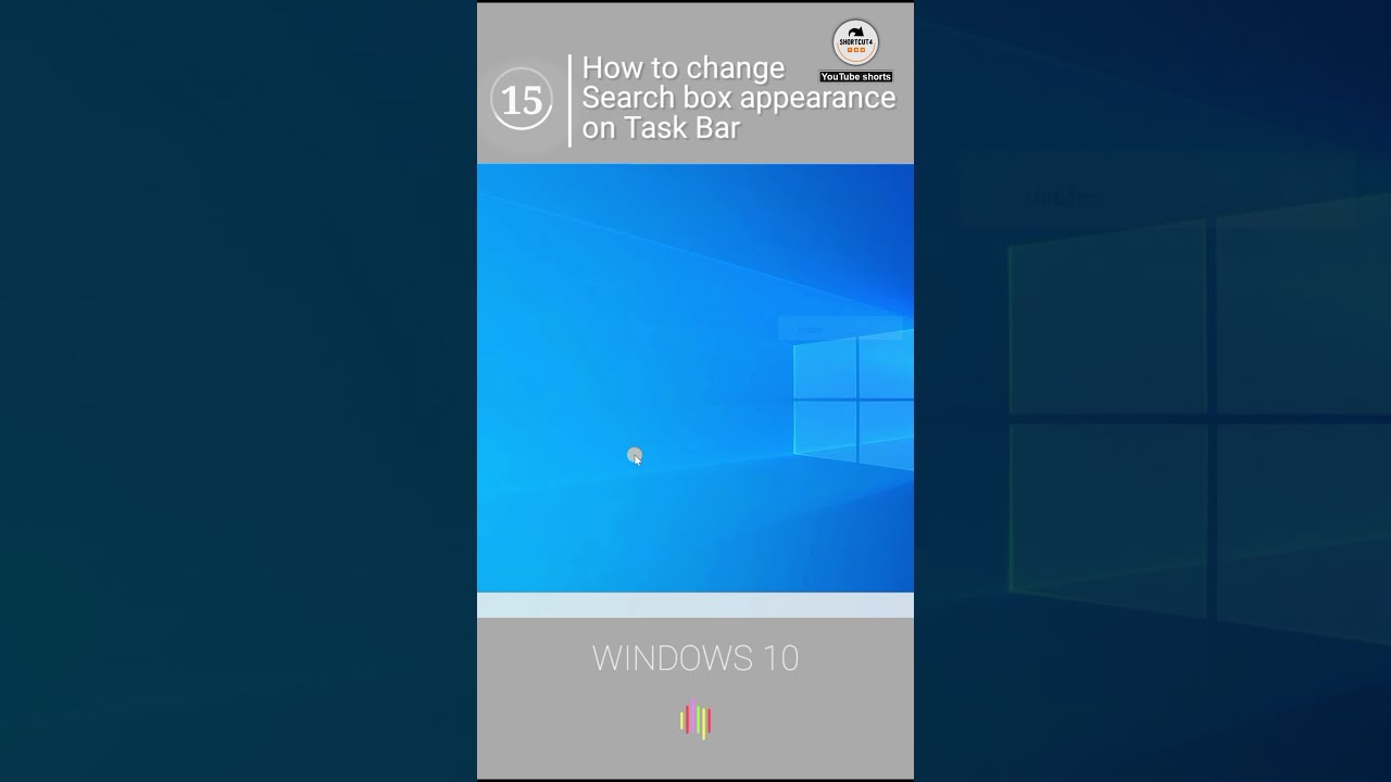 How to change the appearance of the search box on the Windows PC taskbar #shorts