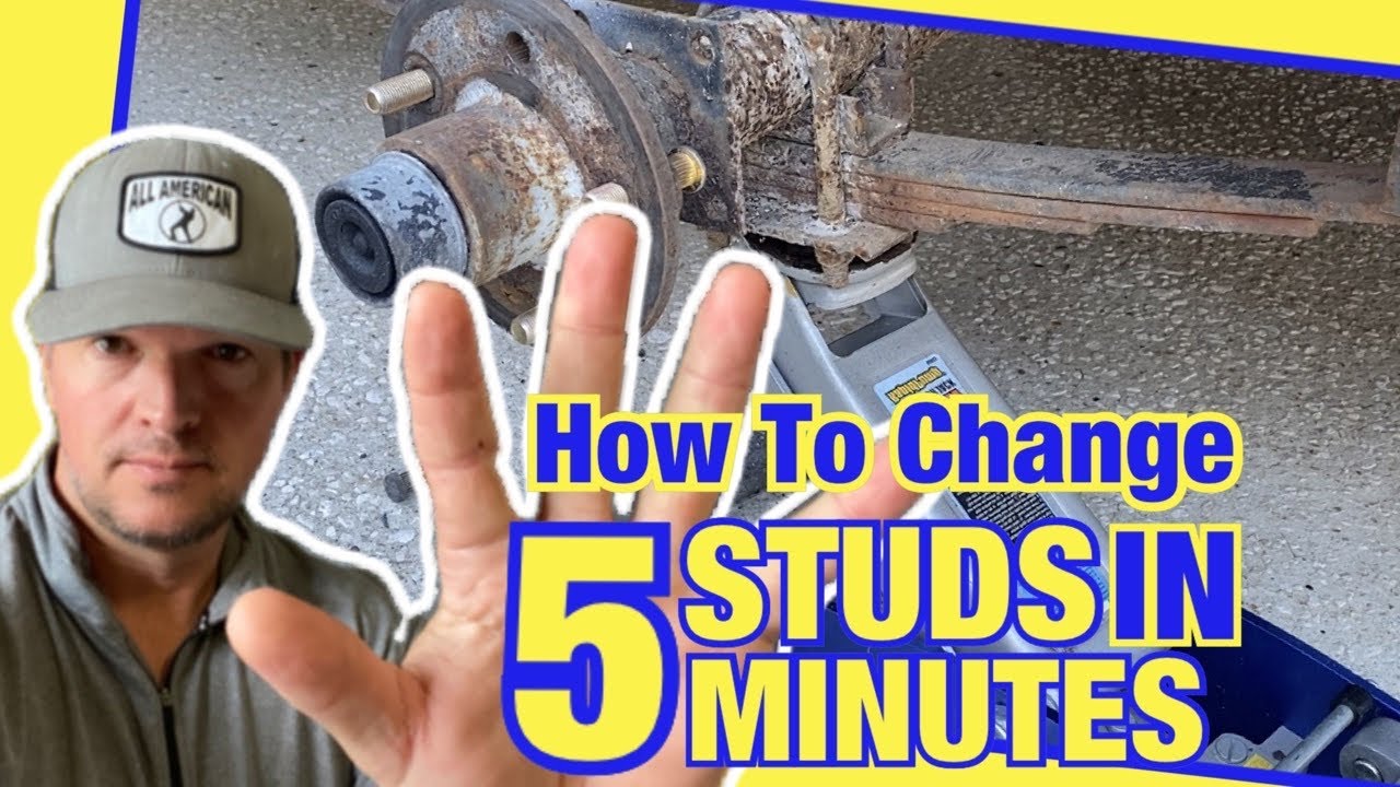 How To Replace Broken Wheel Studs In 5 Minutes - Trailer Repair - YouTube