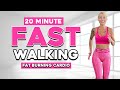 20 MIN FAST WALKING Workout For Weight Loss Low Impact No Reply Sweaty Cardio