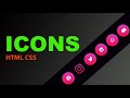 Social media buttons with amazing hover effect using HTML & CSS