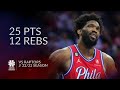 Joel Embiid 25 pts 12 rebs vs Raptors 22/23 season