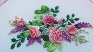 Flower Embroidery | How to embroider a rose