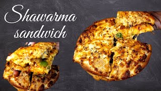 shawarma sandwich recipe || pizza sandwich recipe || crave and make...