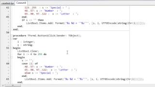 Learning Pascal x17 Case Statements