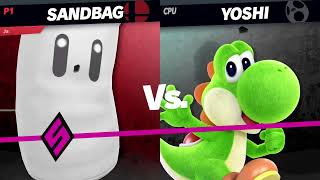 Ultimate S (P1) Sandbag vs Yoshi (CPU) (Version 13.0.3) (By Ryujinx)