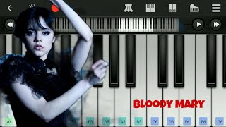 Bloody Mary | Wednesday dance Tiktok Song | Easy Piano Tutorial