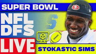 NFL DFS Stokastic Contest Sims Super Bowl Picks | NFL DFS Strategy