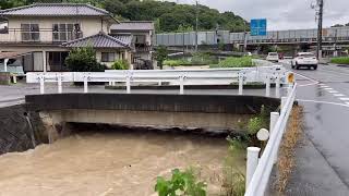 羽原川（福山市神村町）水位情報2021/8/18  ①8:30