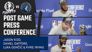 Jason Kidd, Daniel Gafford, Luka Dončić, & Kyrie Irving | Post Game West Conf. Finals R3G5 | 5/30/24