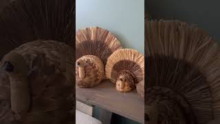 The cutest woven turkeys! Thanksgiving decorations!
