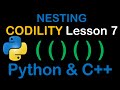 Nesting Brackets in Python and C++ Codility Solutions Lesson 7