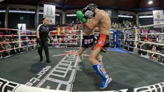 ISKA USA's Serge - Kickboxing fight at the 2024 AMA World Championship tournament.