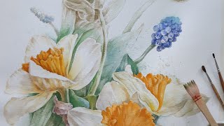 Spring Flowers. Floral Watercolor.