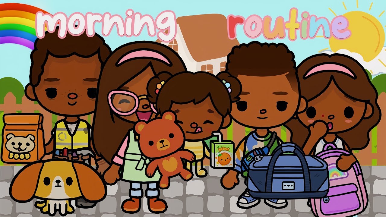 Family's School MORNING ROUTINE! *BUSY* 🌤 || WITH VOICE🔊 || Toca Boca ...