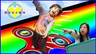Vtubers Roblox Box Slide Down a Rainbow FIDGET SPINNER Let's Play Ryan Vs  Mommy