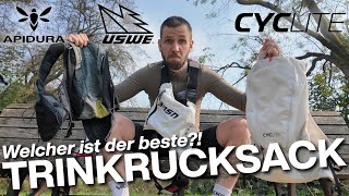 Trinkrucksack/Trinkwesten Vergleich! CYCLITE Race Backpack - APIDURA Haydration Vest - USWE Race 2.0