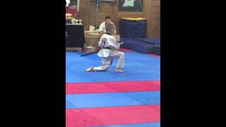 David taekwondo black belt red star test sword